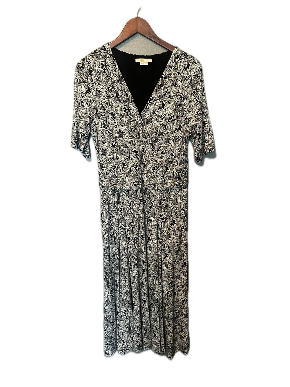 Boden Ruched Waist Jersey Midi Dress Sz 12 - Picture 4 of 8